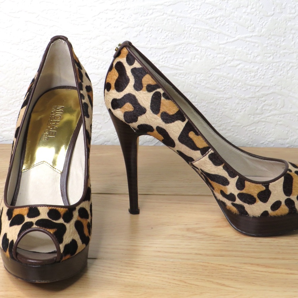 Michael Kors, York Platform, Printed Hair calf Leather,  size 7.5
